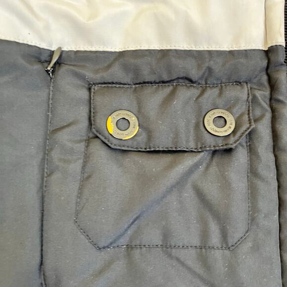 Pepe Jeans London Womens Sz M Vtg Y2K Sporty Moto Jacket Belted Striped Padded - Picture 8 of 16